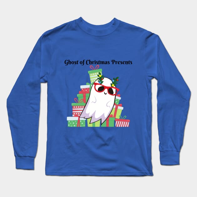 Ghost of Christmas Presents Holiday Winter Ghost Long Sleeve T-Shirt by TheMavenMedium